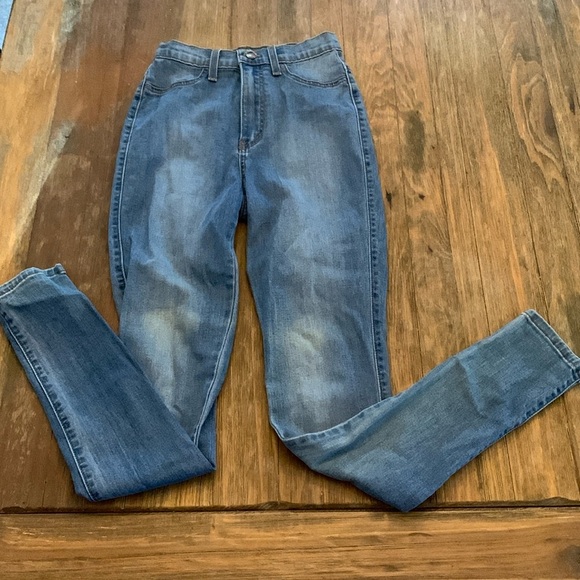 Fashion Nova Denim - Fashion Nova High Waisted Medium Wash Skinny Jeans